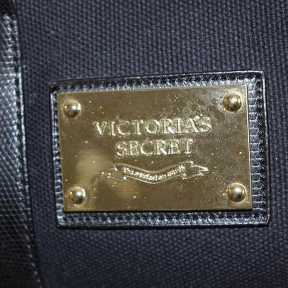 Victoria's Secret Bag Black Canvas Satchel - Picture 7 of 8